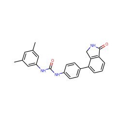 Cc1cc(C)cc(NC(=O)Nc2ccc(-c3cccc4c3CNC4=O)cc2)c1 ZINC000014945213