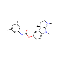 Cc1cc(C)cc(NC(=O)Oc2ccc3c(c2)[C@]2(C)CCN(C)[C@@H]2N3C)c1 ZINC000013470196