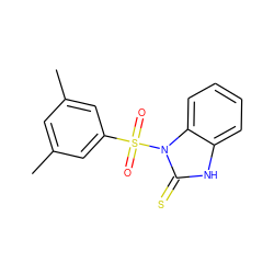 Cc1cc(C)cc(S(=O)(=O)n2c(=S)[nH]c3ccccc32)c1 ZINC000103262650