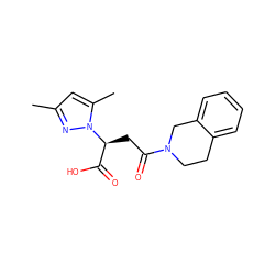 Cc1cc(C)n([C@@H](CC(=O)N2CCc3ccccc3C2)C(=O)O)n1 ZINC000000315199