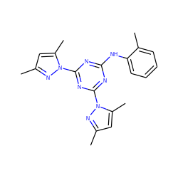 Cc1cc(C)n(-c2nc(Nc3ccccc3C)nc(-n3nc(C)cc3C)n2)n1 ZINC000000788036