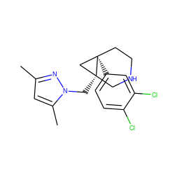 Cc1cc(C)n(C[C@@]23CNCC[C@]2(c2ccc(Cl)c(Cl)c2)C3)n1 ZINC000072114118