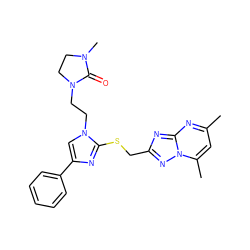 Cc1cc(C)n2nc(CSc3nc(-c4ccccc4)cn3CCN3CCN(C)C3=O)nc2n1 ZINC000113419937