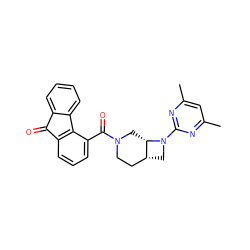 Cc1cc(C)nc(N2C[C@@H]3CCN(C(=O)c4cccc5c4-c4ccccc4C5=O)C[C@@H]32)n1 ZINC000116827668