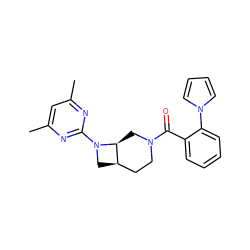 Cc1cc(C)nc(N2C[C@@H]3CCN(C(=O)c4ccccc4-n4cccc4)C[C@@H]32)n1 ZINC000145728590