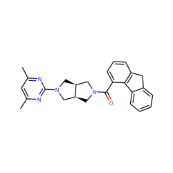 Cc1cc(C)nc(N2C[C@H]3CN(C(=O)c4cccc5c4-c4ccccc4C5)C[C@H]3C2)n1 ZINC000116824075