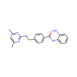 Cc1cc(C)nc(NCc2ccc(C(=O)Nc3ccccc3N)cc2)n1 ZINC000029127966