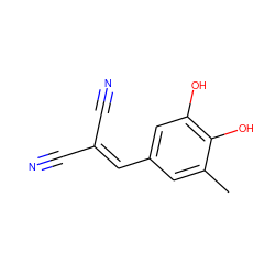 Cc1cc(C=C(C#N)C#N)cc(O)c1O ZINC000013833857