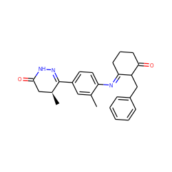 Cc1cc(C2=NNC(=O)C[C@@H]2C)ccc1/N=C1\CCCC(=O)C1Cc1ccccc1 ZINC000100910353