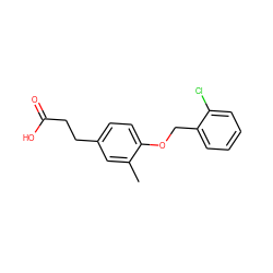 Cc1cc(CCC(=O)O)ccc1OCc1ccccc1Cl ZINC000036194489