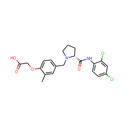 Cc1cc(CN2CCC[C@@H]2C(=O)Nc2ccc(Cl)cc2Cl)ccc1OCC(=O)O ZINC000066251369