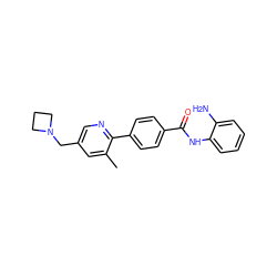 Cc1cc(CN2CCC2)cnc1-c1ccc(C(=O)Nc2ccccc2N)cc1 ZINC000029042729