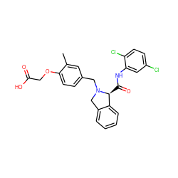 Cc1cc(CN2Cc3ccccc3[C@@H]2C(=O)Nc2cc(Cl)ccc2Cl)ccc1OCC(=O)O ZINC000066112487