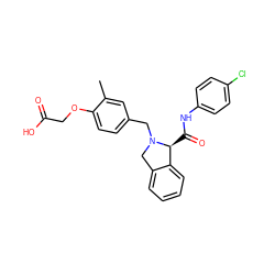 Cc1cc(CN2Cc3ccccc3[C@@H]2C(=O)Nc2ccc(Cl)cc2)ccc1OCC(=O)O ZINC000066112489