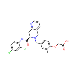 Cc1cc(CN2Cc3cccnc3C[C@@H]2C(=O)Nc2ccc(Cl)cc2Cl)ccc1OCC(=O)O ZINC000066099361