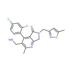 Cc1cc(CN2Cc3nc(C)c(CN)c(-c4ccc(Cl)cc4Cl)c3C2=O)no1 ZINC000096285855