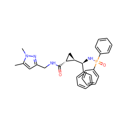 Cc1cc(CNC(=O)[C@@H]2C[C@H]2[C@@H](NP(=O)(c2ccccc2)c2ccccc2)c2ccccc2)nn1C ZINC000064754832