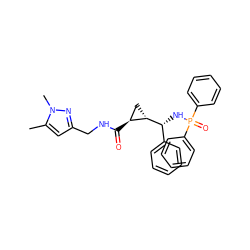 Cc1cc(CNC(=O)[C@H]2C[C@@H]2[C@H](NP(=O)(c2ccccc2)c2ccccc2)c2ccccc2)nn1C ZINC000008018886