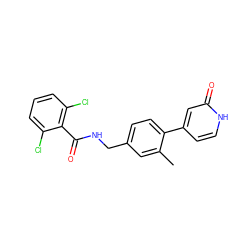 Cc1cc(CNC(=O)c2c(Cl)cccc2Cl)ccc1-c1cc[nH]c(=O)c1 ZINC000147245290