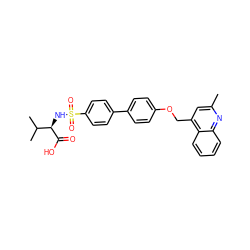 Cc1cc(COc2ccc(-c3ccc(S(=O)(=O)N[C@@H](C(=O)O)C(C)C)cc3)cc2)c2ccccc2n1 ZINC000073138603