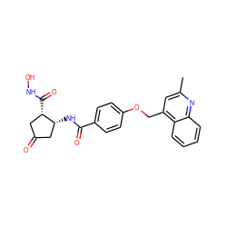 Cc1cc(COc2ccc(C(=O)N[C@@H]3CC(=O)C[C@@H]3C(=O)NO)cc2)c2ccccc2n1 ZINC000003817630