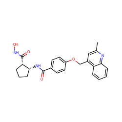 Cc1cc(COc2ccc(C(=O)N[C@@H]3CCC[C@@H]3C(=O)NO)cc2)c2ccccc2n1 ZINC000028979330