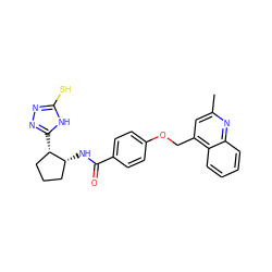 Cc1cc(COc2ccc(C(=O)N[C@@H]3CCC[C@@H]3c3nnc(S)[nH]3)cc2)c2ccccc2n1 ZINC000028903216