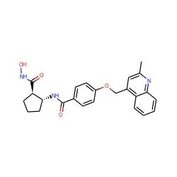 Cc1cc(COc2ccc(C(=O)N[C@@H]3CCC[C@H]3C(=O)NO)cc2)c2ccccc2n1 ZINC000028979322