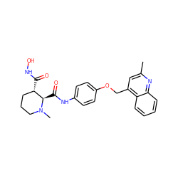 Cc1cc(COc2ccc(NC(=O)[C@@H]3[C@@H](C(=O)NO)CCCN3C)cc2)c2ccccc2n1 ZINC000003817994