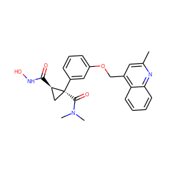 Cc1cc(COc2cccc([C@@]3(C(=O)N(C)C)C[C@H]3C(=O)NO)c2)c2ccccc2n1 ZINC000029134965