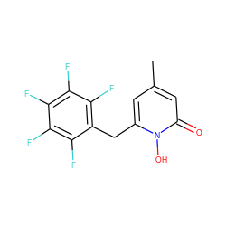 Cc1cc(Cc2c(F)c(F)c(F)c(F)c2F)n(O)c(=O)c1 ZINC000299833110