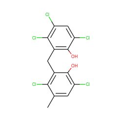 Cc1cc(Cl)c(O)c(Cc2c(O)c(Cl)cc(Cl)c2Cl)c1Cl ZINC000045350024