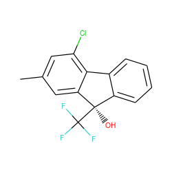 Cc1cc(Cl)c2c(c1)[C@](O)(C(F)(F)F)c1ccccc1-2 ZINC000116909895