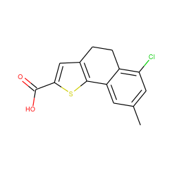 Cc1cc(Cl)c2c(c1)-c1sc(C(=O)O)cc1CC2 ZINC000653692091