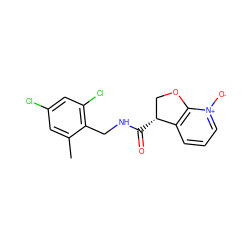 Cc1cc(Cl)cc(Cl)c1CNC(=O)[C@@H]1COc2c1ccc[n+]2[O-] ZINC001772616815