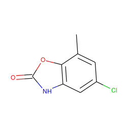 Cc1cc(Cl)cc2[nH]c(=O)oc12 ZINC000052066125