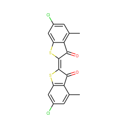 Cc1cc(Cl)cc2c1C(=O)/C(=C1/Sc3cc(Cl)cc(C)c3C1=O)S2 ZINC000004712894