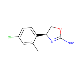 Cc1cc(Cl)ccc1[C@H]1COC(N)=N1 ZINC000235780027