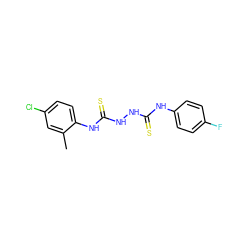 Cc1cc(Cl)ccc1NC(=S)NNC(=S)Nc1ccc(F)cc1 ZINC000001041729