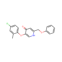 Cc1cc(Cl)ccc1Oc1c[nH]c(COc2ccccc2)cc1=O ZINC000141750817