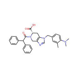 Cc1cc(Cn2cnc3c2C[C@@H](C(=O)O)N(C(=O)C(c2ccccc2)c2ccccc2)C3)ccc1N(C)C ZINC000022015557