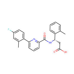 Cc1cc(F)ccc1-c1cccc(C(=O)N[C@@H](CC(=O)O)c2ccccc2C)n1 ZINC000203895011