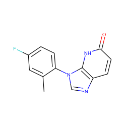 Cc1cc(F)ccc1-n1cnc2ccc(=O)[nH]c21 ZINC000118269908