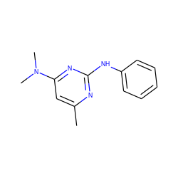 Cc1cc(N(C)C)nc(Nc2ccccc2)n1 ZINC000000118222