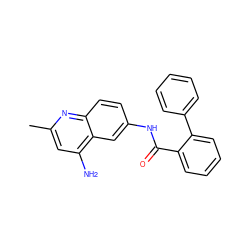 Cc1cc(N)c2cc(NC(=O)c3ccccc3-c3ccccc3)ccc2n1 ZINC000013835515