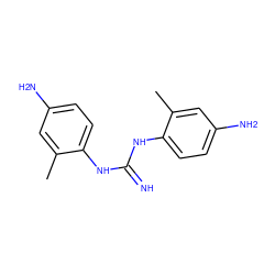 Cc1cc(N)ccc1NC(=N)Nc1ccc(N)cc1C ZINC000026480112