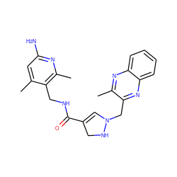 Cc1cc(N)nc(C)c1CNC(=O)C1=CN(Cc2nc3ccccc3nc2C)NC1 ZINC000117497790