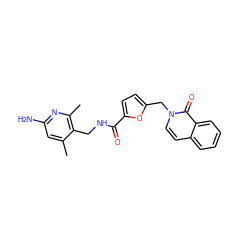 Cc1cc(N)nc(C)c1CNC(=O)c1ccc(Cn2ccc3ccccc3c2=O)o1 ZINC000114078062