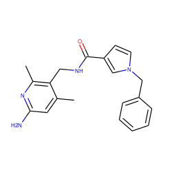 Cc1cc(N)nc(C)c1CNC(=O)c1ccn(Cc2ccccc2)c1 ZINC000114078160