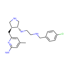 Cc1cc(N)nc(C[C@H]2CNC[C@@H]2NCCNCc2ccc(Cl)cc2)c1 ZINC000064447686